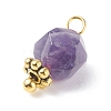 Chakra Theme Natural Tiger Eye & Rose Quartz & Amethyst & Topaz Jade & Red Agate & Amazonite & Sodalite Charms PALLOY-JF01187-3