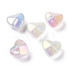 UV Plating Luminous Transparent Acrylic Beads OACR-C001-06-1