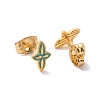 Enamel Star Stud Earrings with 316L Surgical Stainless Steel Pins EJEW-P204-01G-3