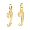 Rack Plating Eco-Friendly Brass Letter Pendants KK-K265-02G-J-1