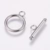 Tarnish Resistant 304 Stainless Steel Toggle Clasps STAS-K148-01P-1