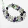 Natural Fluorite Bead Strands X-G-D840-56-6mm-AB-2