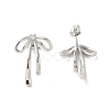 Brass with Cubic Zirconia Stud Earrings for Women EJEW-M251-03P-1
