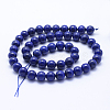 Natural Lapis Lazuli Beads Strands G-P342-01-8mm-A-2