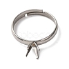 304 Stainless Steel Cuff Ring Components STAS-D372-01P-04-2