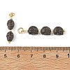 Halloween Handmade Porcelain & Electroplate Non-magnetic Synthetic Hematite Pendants PALLOY-JF06071-02-3
