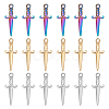 18Pcs 3 Colors 304 Stainless Steel Pendants STAS-UN0042-22-1