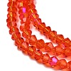 Transparent Electroplate Glass Beads Strands EGLA-A039-T2mm-L14-3
