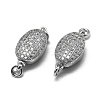 Anti-Tarnish Rhodium Plated 925 Sterling Silver Box Clasps STER-L057-011P-4