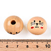 Natural Wood European Beads X-WOOD-S055-16A-3