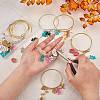 DIY Word Charm Bangle Making Kits DIY-SZ0008-09-4