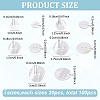 100Pcs 5 Styles 4-Hole Shell Buttons BUTT-WR0001-26-2
