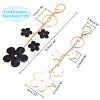 WADORN 2Pcs 2 Colos Alloy Enamel Keychain KEYC-WR0001-16-2