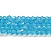 Transparent Electroplate Glass Beads Strands GLAA-F029-4mm-D19-1