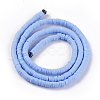 Flat Round Handmade Polymer Clay Bead Spacers CLAY-R067-4.0mm-32-2