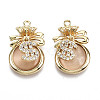 Brass Micro Cubic Zirconia Pendants KK-N231-145-NF-1