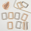 8Pcs 2 Colors Zinc Alloy Rectangle Buckle Ring PURS-SP0001-04-5