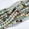 Natural Flower Amazonite Beads Strands G-G692-01-6mm-1