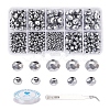 710Pcs Electroplate Transparent Glass Beads Strands DIY-YW0003-07-1