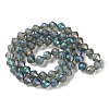 Electroplate Transparent Glass Beads Strands EGLA-I019-FR03-3