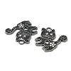 Alloy Enamel Kitten Pendants EA556Y-4-2