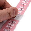 Pink Rectangle Paper Thank You Stickers DIY-C042-07B-4