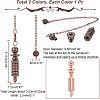 2Pcs 2 Colors Brass Coil Dowsing Pendulums KK-NB0002-80-2