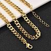 Brass Cuban Link Chain Necklacea for Women Men NJEW-F337-03G-02-5
