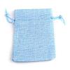 Polyester Imitation Burlap Packing Pouches Drawstring Bags ABAG-R005-14x10-16-1
