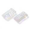 Embossed Glass Rhinestone Pendants GLAA-J101-07A-001AB-3