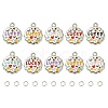 10Pcs Alloy Enamel Pendants ENAM-YW0002-91-1
