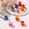 12Pcs 4 Colors Imitation Jade Glass Beads GLAA-CJ0002-97-5
