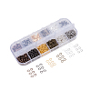 6 Colors Lobster Claw Clasps and 6 Colors Open Jump Rings Brass for Jewelry Making KK-PH0014-01-3
