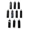 Natural Black Agate Dyed & Heated Pendants G-H289-05P-02-1