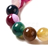 Natural Striped Agate/Banded Agate Round Bead Strands G-E234-16-5