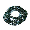 AB Color Plated Transparent Glass Rondelle Beads Strands EGLA-T029-4mm-10N-2