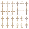 40Pcs 4 Styles Alloy Rhinestone Pendants FIND-ME0003-43-1