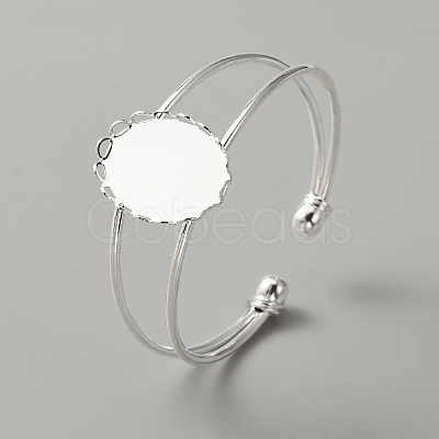 Alloy Double Wire Cuff Bangle Makings FIND-WH0126-156P-1