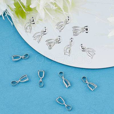 120Pcs Brass Ice Pick Pinch Bails FIND-SC0003-01P-1