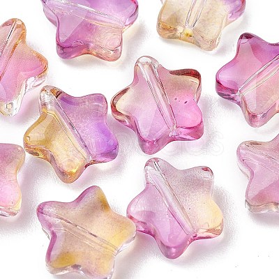 Transparent Electroplate Glass Beads EGLA-FS0001-37-1