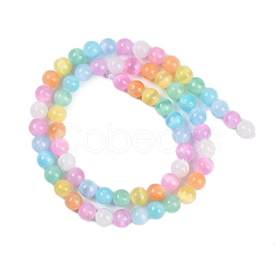 Macaron Color Natural Selenite Beads Strands G-F780-A01-01-1
