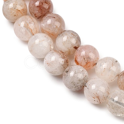 Natural Black Gold Rutilated Quartz Beads Strands G-P596-10mm-02-1