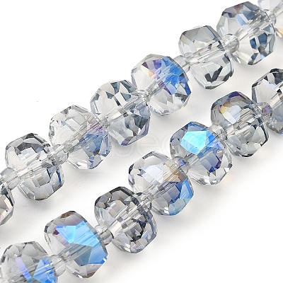 Transparent Electroplate Glass Beads Strands EGLA-P062-01A-HR01-1