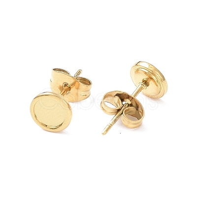 Ion Plating(IP) 304 Stainless Steel Stud Earring Finding EJEW-I285-41G-1