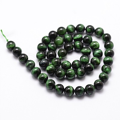 Natural Tiger Eye Bead Strands G-G735-23-8mm-01-1