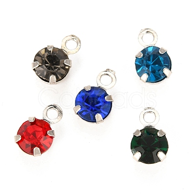 Glass Rhinestone Charms RB-6.5x4x3.5-P-1