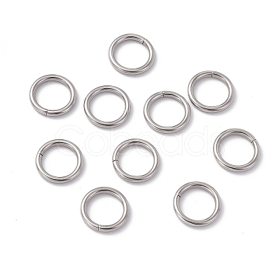 Non-Tarnish 304 Stainless Steel Open Jump Rings STAS-C040-01F-P-1