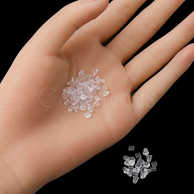 1300Pcs 2 Style Plastic Ear Nuts KY-YW0001-30-1
