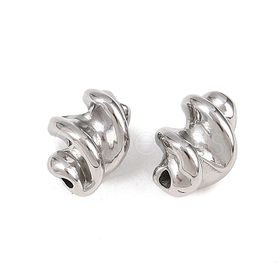 Twist Corrugated 304 Stainless Steel Beads STAS-T072-13P-1
