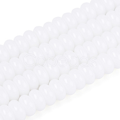 Opaque Solid Color Glass Beads Strands GLAA-ZX008-6mm-18G-1